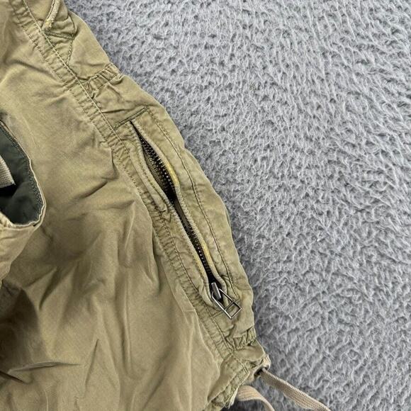 Vintage Gap Shorts Mens Small Green Military Cargo Surplus Faded Drawstrings y2k - Picture 10 of 11